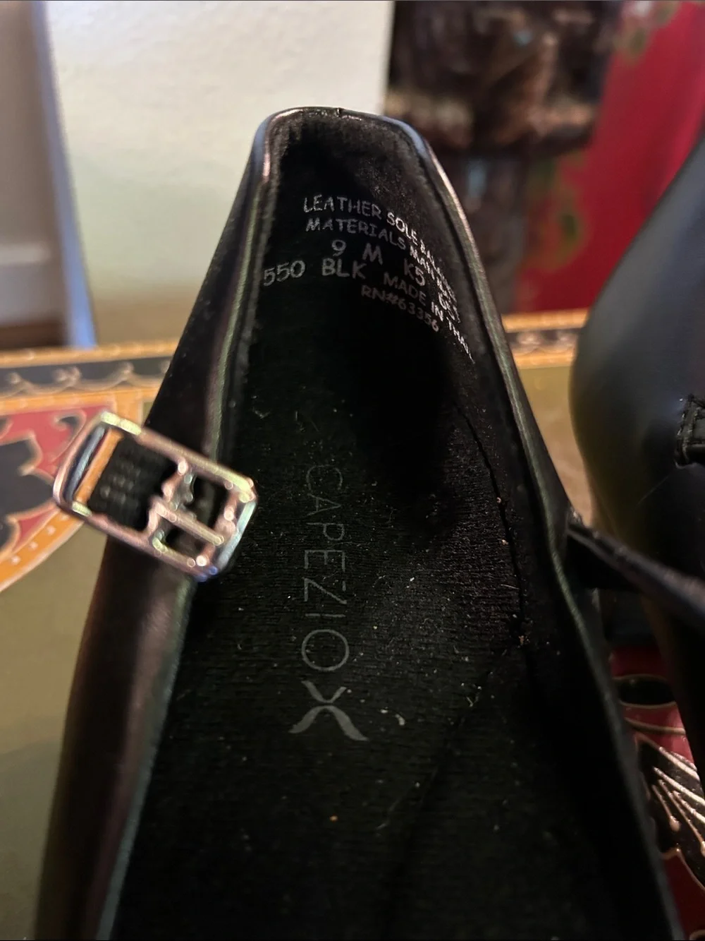 Classic Black Dance Heels with Buckle Strap